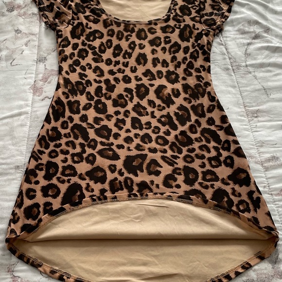 Derek Heart animal print lined round neck mini dress, size M boho Y2K summer - Picture 6 of 12